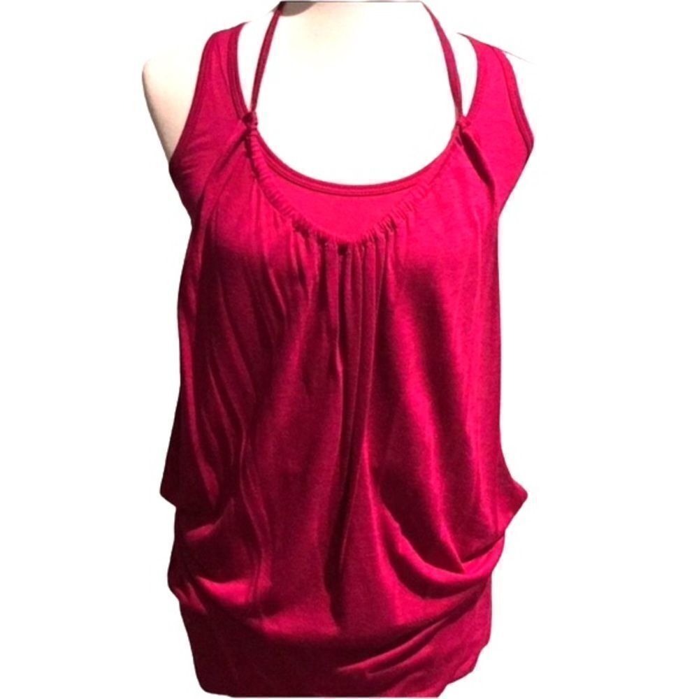 🌺 Mason Fuchsia Tank Top - Size Petite - NWT - Two-Layered Design - Racerback